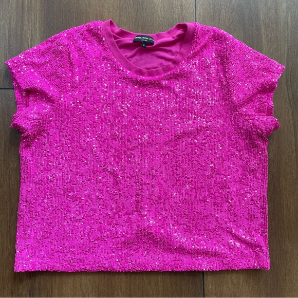 Generation Love Fuchsia Sequin Tee - Picture 2 of 13